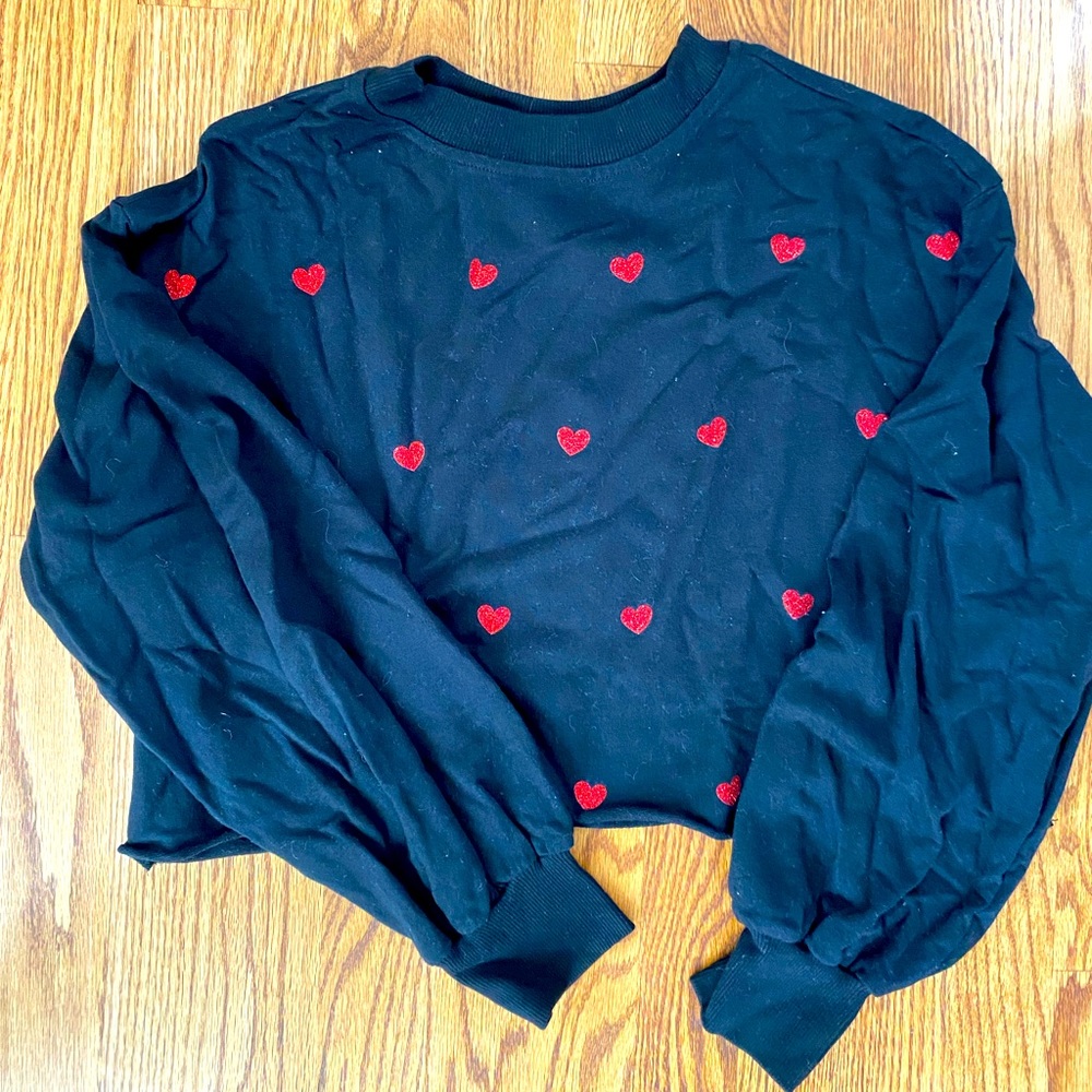 Beach Riot Cropped Heart Pullover